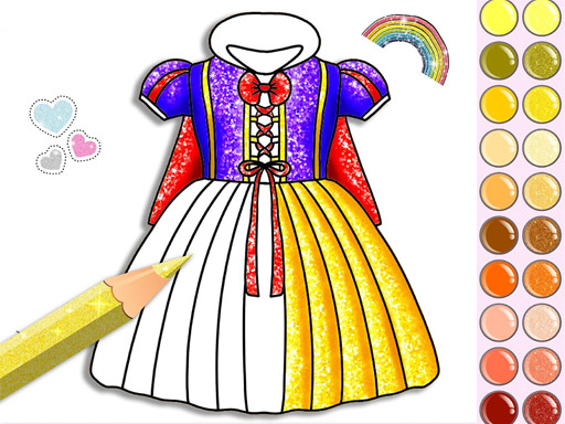Princess Glitter Coloring Princess Glitter Coloring
